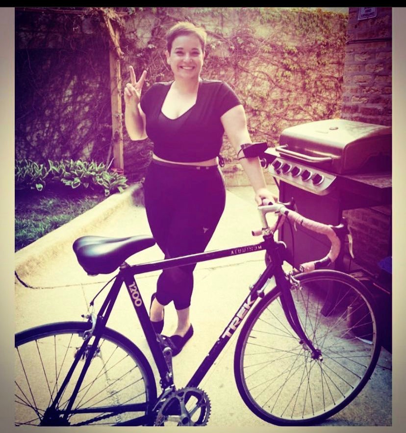 Carly introduction with a bike