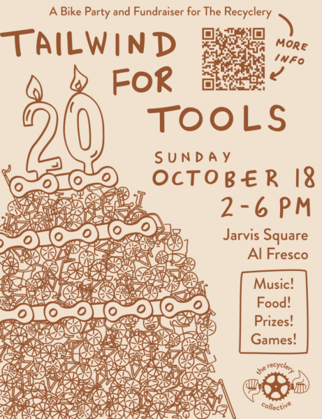 Tailwind for Tools bike party fundraiser for the Recyclery
